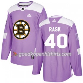 Boston Bruins Tuukka Rask 40 Adidas 2017-2018 Purper Fights Cancer Practice Authentic Shirt - Mannen